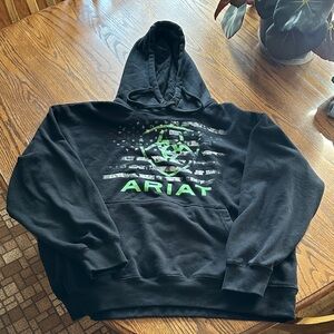 Ariat Black Pullover with Neon Green Logo